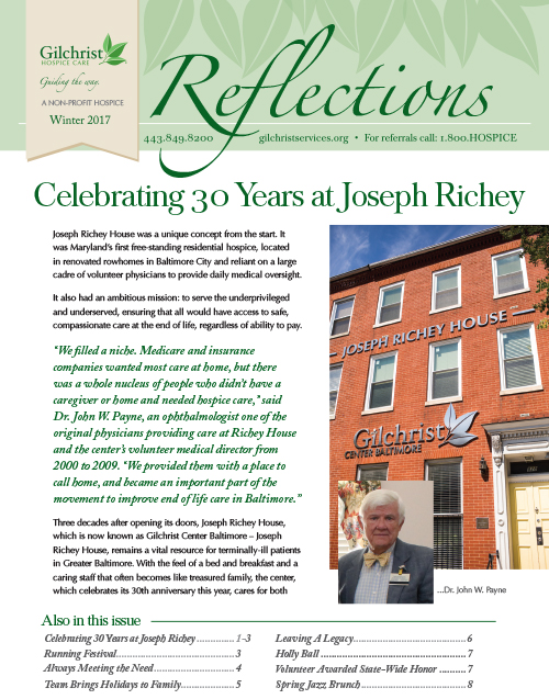 Gilchrist Reflections Newsletter Winter 2017 Edition