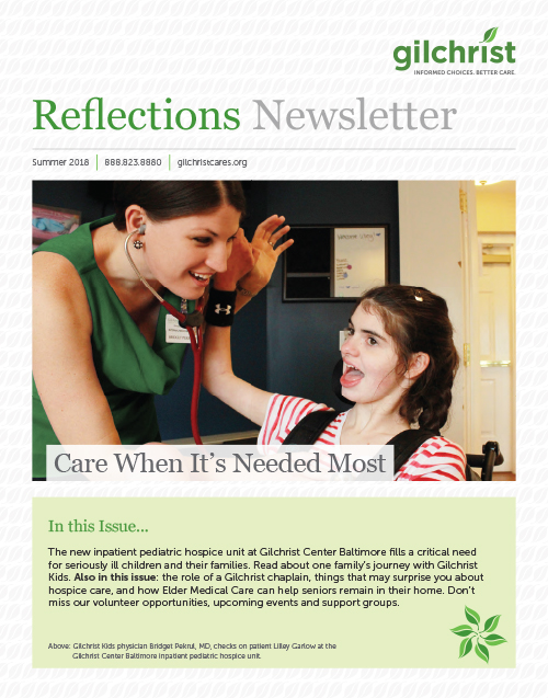 Gilchrist Reflections Newsletter Summer 2018 Edition