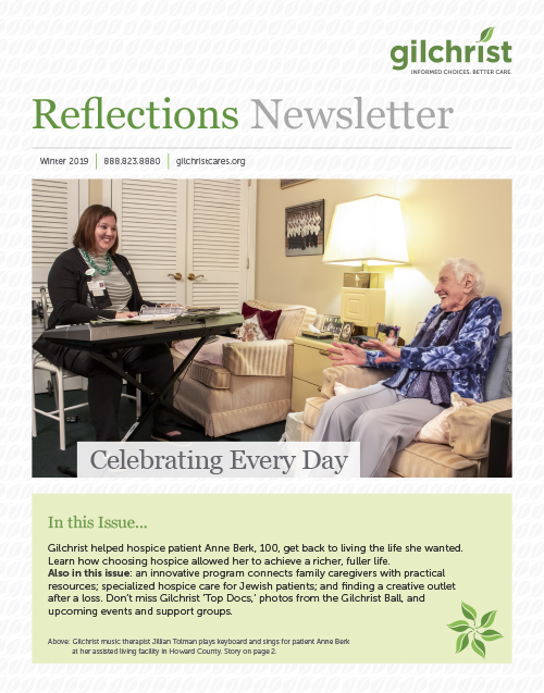 Gilchrist Reflections Newsletter Winter 2019 Edition