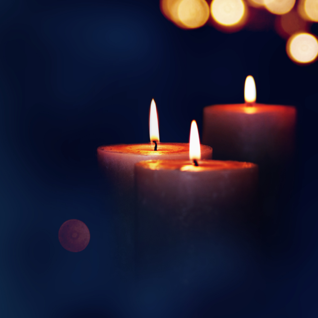 Coping with Grief during the holidays candles
